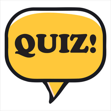 Quiz with speech bubble symbols