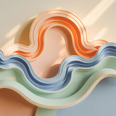 Poster - abstract background with waves