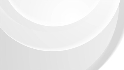 Aufkleber - Abstract white grey smooth glossy waves elegant background
