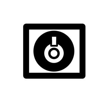 power button on white
