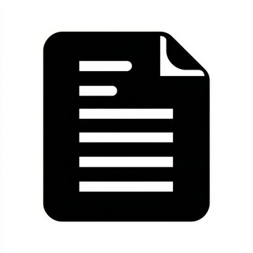 Document icon, isolated, clean background, used for applications and presentations
