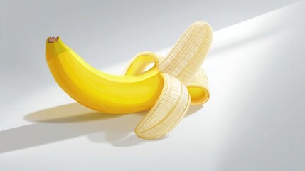Poster - a peeled banana illustration against a light background.