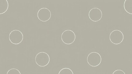 Poster - light gray background with repeating white dotted circles.
