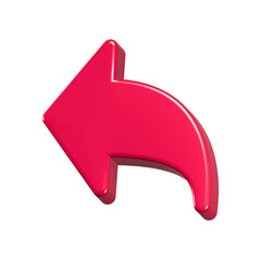 Poster - left arrow icon 3d rendering