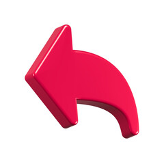 Poster - left arrow icon 3d rendering