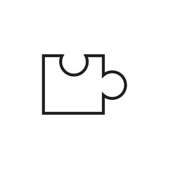 Poster - puzzle icon outline editable stroke eps 