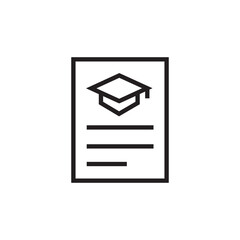 Poster - degree certificate icon vector eps outline stroke