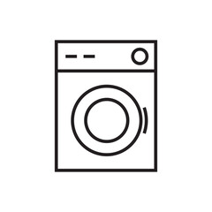 Poster - front load washing machine icon outline vector eps