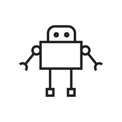 Poster - Robot chat bot icon vector eps editable stroke 
