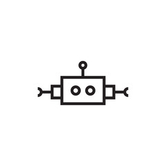 Poster - Robot chat bot icon vector eps editable stroke 