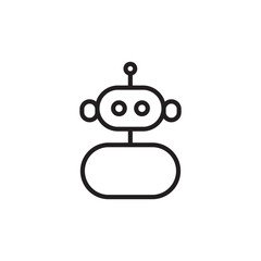 Poster - Robot chat bot icon vector eps editable stroke 