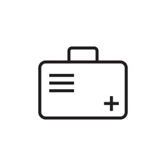 Poster - doctor medical bag icon vector eps outline storke
