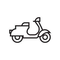 Poster - two wheeler scooter icon vector illustration eps editable stroke