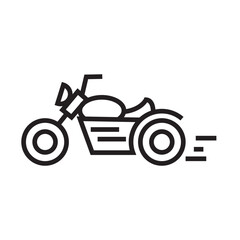 Poster - two wheeler bike icon vector illustration eps editable stroke