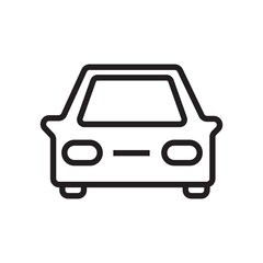Poster - car 4 wheeler parking icon outline vector editable stroke eps