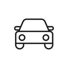 Poster - car 4 wheeler parking icon outline vector editable stroke eps