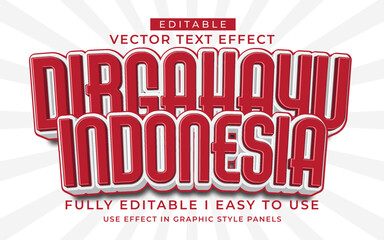 Poster - 3d editable indonesia text effect typography style template