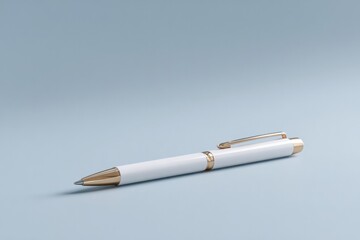 Poster - smart cane with embedded sensor lying on solid pastel background