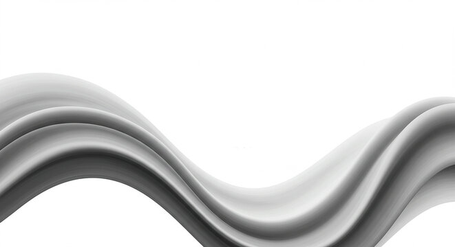 Minimalist grey and white abstract fluid waves.AI generated