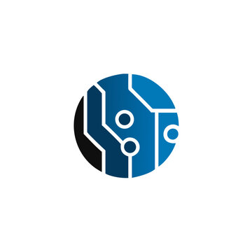 Circuit board icons. Technology scheme square symbol, Vector Illustration