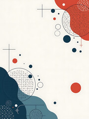 Aufkleber - design features minimalist abstract background geometric shapes patterns blending technology business