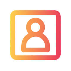 Aufkleber - Modern user icon with gradient fill on black background