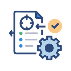 Poster - Configuration icon representing process optimization and business automation