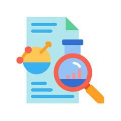 Poster - Data analysis document under the magnifying glass review process