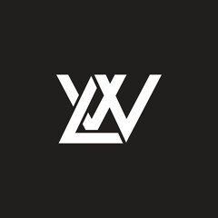 Leinwandbilder - LW or WL Professional logo design vector template.