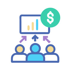 Poster - Teamwork and investment leading to financial growth and success