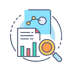 Poster - Data analysis visualization showing charts and graphs for reports