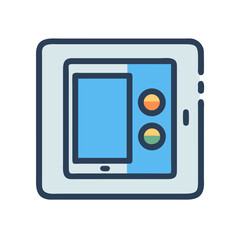 Aufkleber - Digital device display flat vector icon design illustration