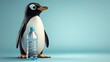 © Dhama - Penguin with plastic bottle