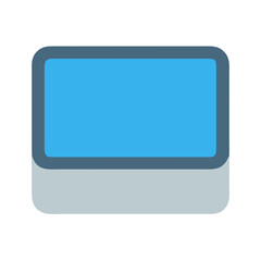 Aufkleber - Modern screen icon with rounded corners and light blue fill