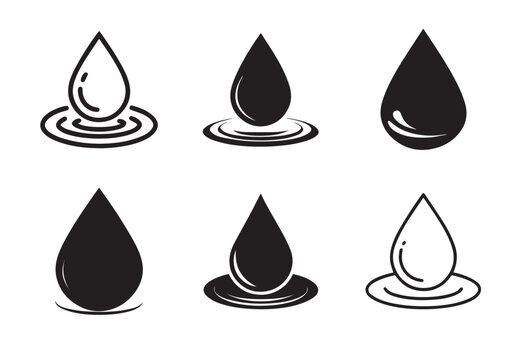 Water drop vector, Water drop icon Set