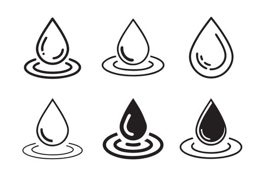 Water drop vector, Water drop icon Set