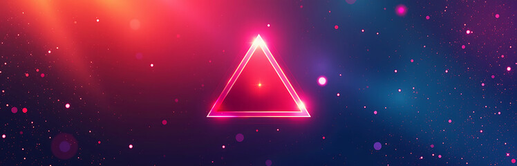 Aufkleber - modern background features geometric triangle color gradient includes various hues neon metallic tones abstract