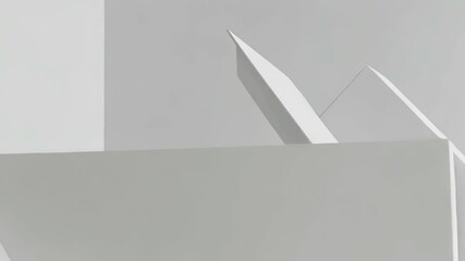 Poster - Abstract geometric shapes create a modern architectural design on a white background