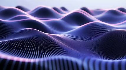Poster - Vibrant sound wave patterns create a seamless technological backdrop in a digital landscape, Technological background with sound waves Seamless 3D render