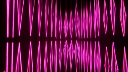 Poster - A dark background with purple neon lights creates an abstract geometric pattern