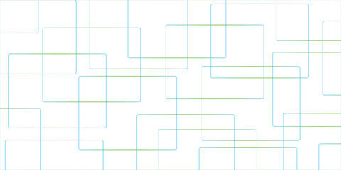 Fototapete - Minimalist abstract background with a white base, with a geometric pattern composed of thin, Vector abstract futuristic architecture concept with digital geometric connection green.