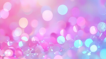 Poster - Creating a vibrant bokeh effect with blurred lights, offering a colorful backdrop ideal for festive designs and celebrations
