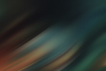 Poster - An abstract grainy texture with blurred diagonal lines creates a dynamic background in shades of blue, green and dark tones