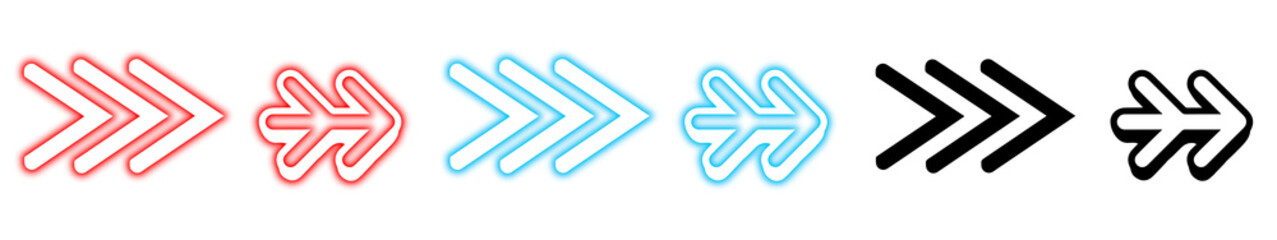 Fototapete - Set of Arrow Icons in Different Styles on Transparent Background