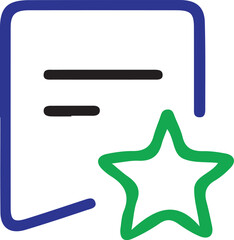 Aufkleber - Vector star icon illustration isolated on white background