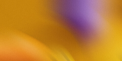 Poster - A textured abstract background with a smooth gradient of yellow, purple, and orange creating a blurred and artistic effect