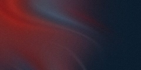 Poster - A vibrant abstract background features a gradient of red and blue hues with a grainy texture, creating a dynamic visual