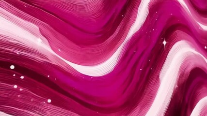 Poster - A soft pink and white watercolor background with wavy lines and subtle sparkles creates a dreamy and elegant aesthetic