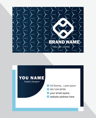 Poster - Company business card white and blue template