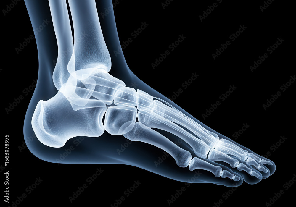 Foot View Skeletal Anatomy of the Foot: Lateral View Stock Illustration | Adobe Stock